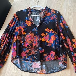 Colourful anthro blouse - worn once like new !